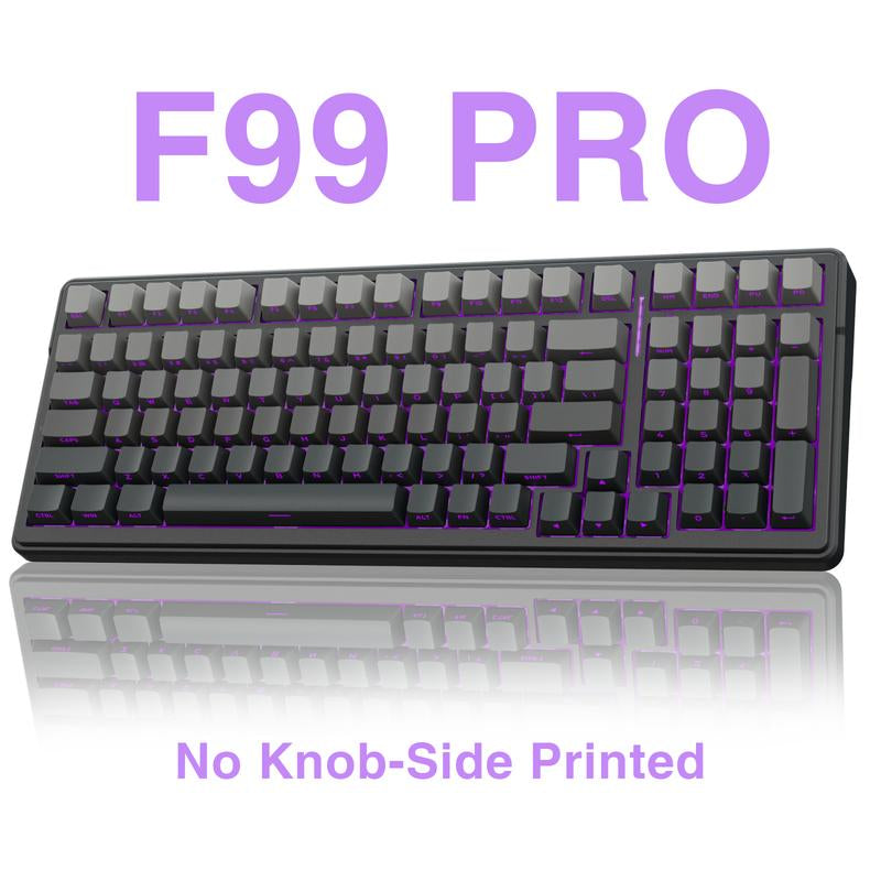 AULA F99 Pro Wireless Mechanical Keyboard,Gasket Hot Swappable Custom Keyboard,Rgb Backlit,Pre-Lubed Linear Switches,Side Printed PBT Keycaps,2.4Ghz/Usb-C/Bt5.0 Mechanical Gaming Keyboard Christmas Gift